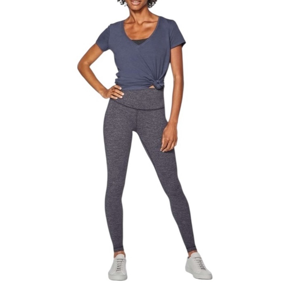 Lululemon Wunder Under Hi-Rise Tight 28” Luon Variegated Knit Heathered Black 4 - Picture 2 of 12